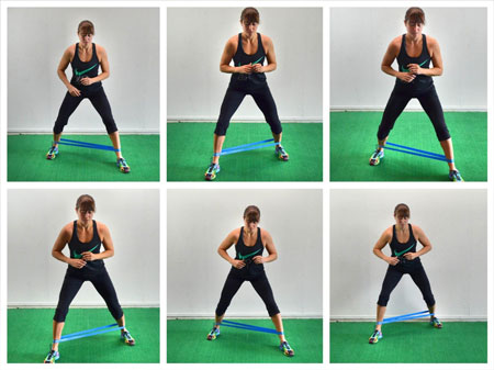 حرکت کنار بدن برای تقویت عضلات همسترینگ